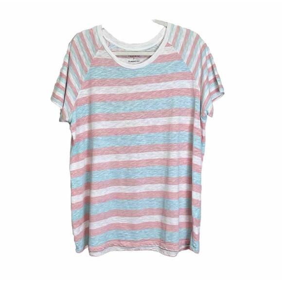 Torrid T-Shirt Women's Size 2 Multicolor Striped Classic Fit Short Sleeve Top 2X - Picture 2 of 10